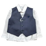 Carlo Pignatelli Completo 2 Pezzi Gilet-Camicia per Neonato COMC2102BL BIANCO CARLO PIGNATELLI 