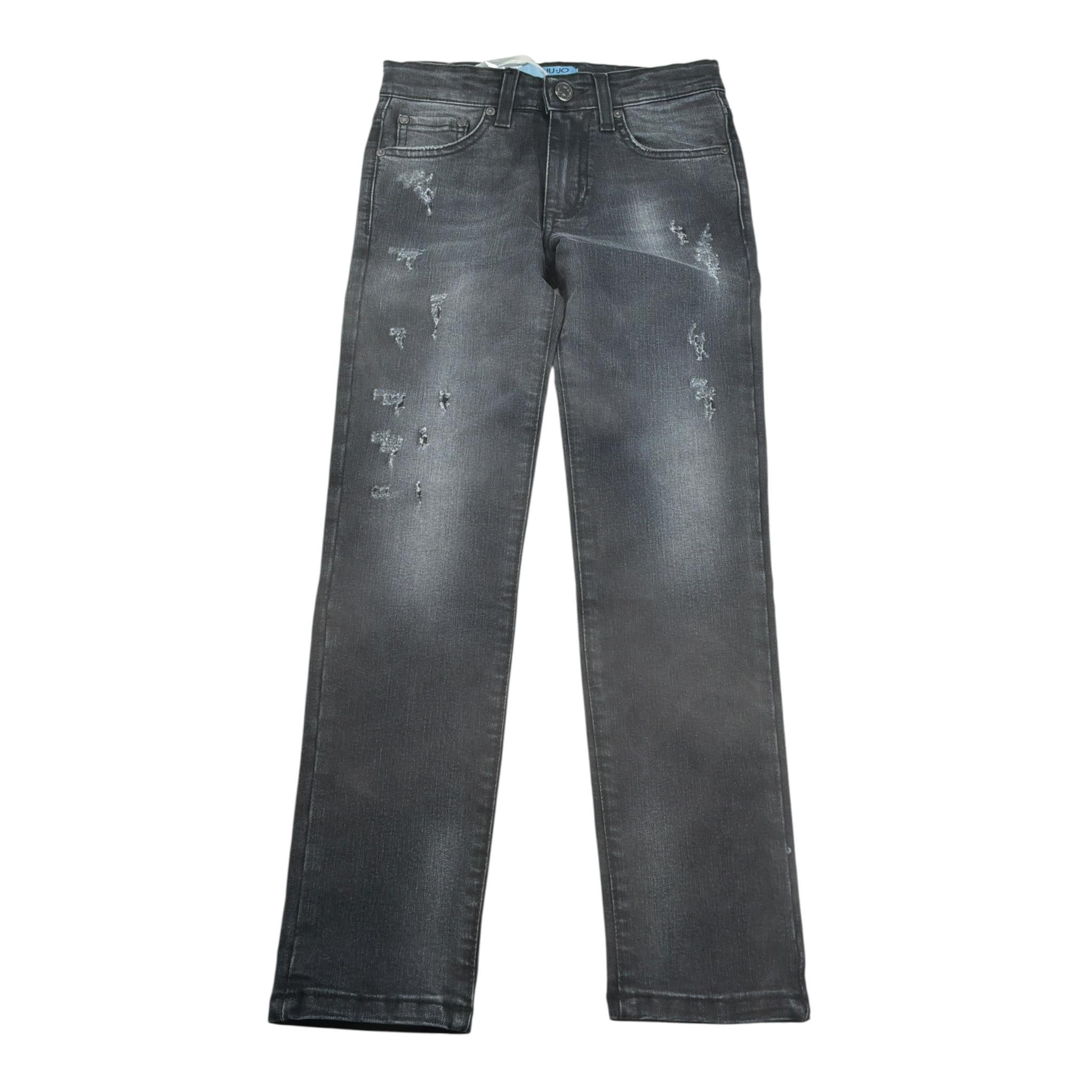 Liu Jo Jeans tinta unita con Girovita Regolabile Nero per Bambino QF3019 NERO LIU JO 