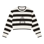 Patrizia Pepe Maglia Bicolore con Fantasia A Righe per Bambina 7K0048 BIANCO/NERO PATRIZIA PEPE 