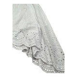 Mariuccia Gonna Asimmetrica Tinta Unita In Pizzo Sangallo per Bambina MMBG378 BIANCO MARIUCCIA 