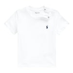 Ralph Lauren T-Shirt Girocollo Tinta Unita con Ricamo per Neonato 320832904033 BIANCO RALPH LAUREN 