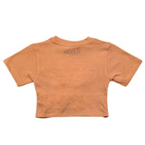 Vicolo Solid Color Crew Neck T-Shirt with Peach Knot for Girls