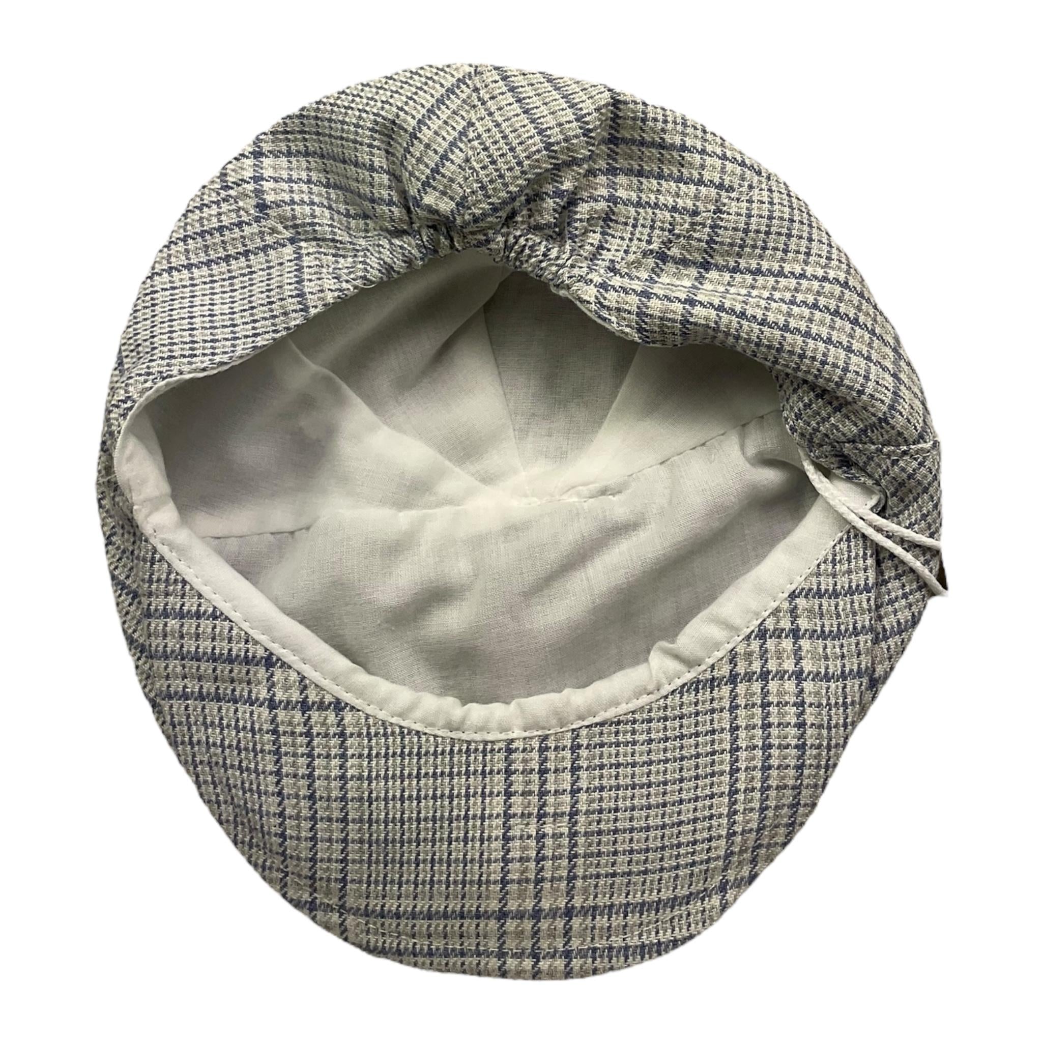 DILU' cappello tinta unita modello coppola con microfantasia Bianco per Neonato I22804 BIANCO DILU' 