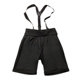 Bikkembergs Solid Color Bermuda Shorts With Black Suspenders For Boys