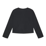 GUESS shirt tinta unita girocollo con stampa Nero per Bambina J4YI18K6YW4 NERO GUESS 