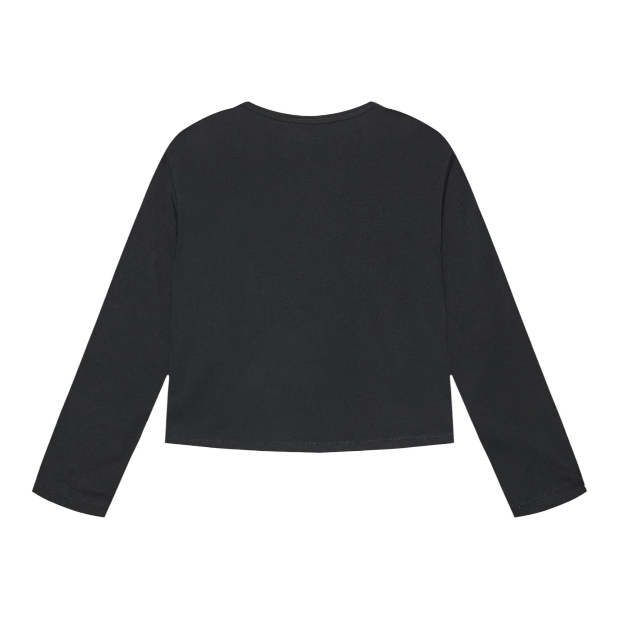 GUESS shirt tinta unita girocollo con stampa Nero per Bambina J4YI18K6YW4 NERO GUESS 