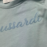 TRUSSARDI t-shirt girocollo tinta unita con stampa Azzurro per Neonata TIA25005TS AZZURRO TRUSSARDI 