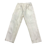 Manuel Ritz Solid Color Pants With Elastic Waist White For Newborn