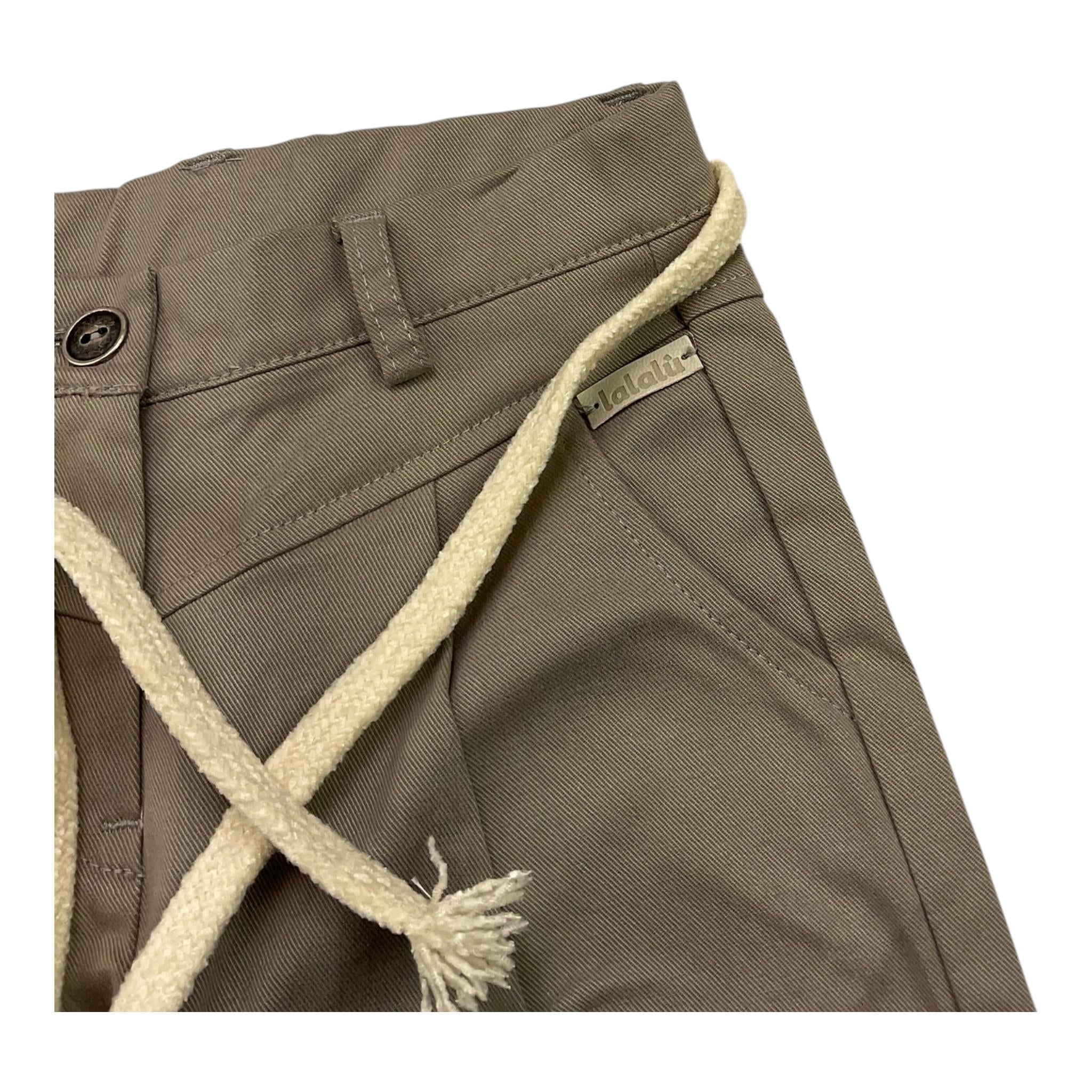 LALALU' pantalone tinta unita con cinturino Fango per Neonata PTL60NB FANGO LALALU' 