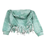 Just Cavalli Felpa Tinta Unita con Cappuccio E Frange per Bambina JGP26213FE VERDE ACQUA JUST CAVALLI 