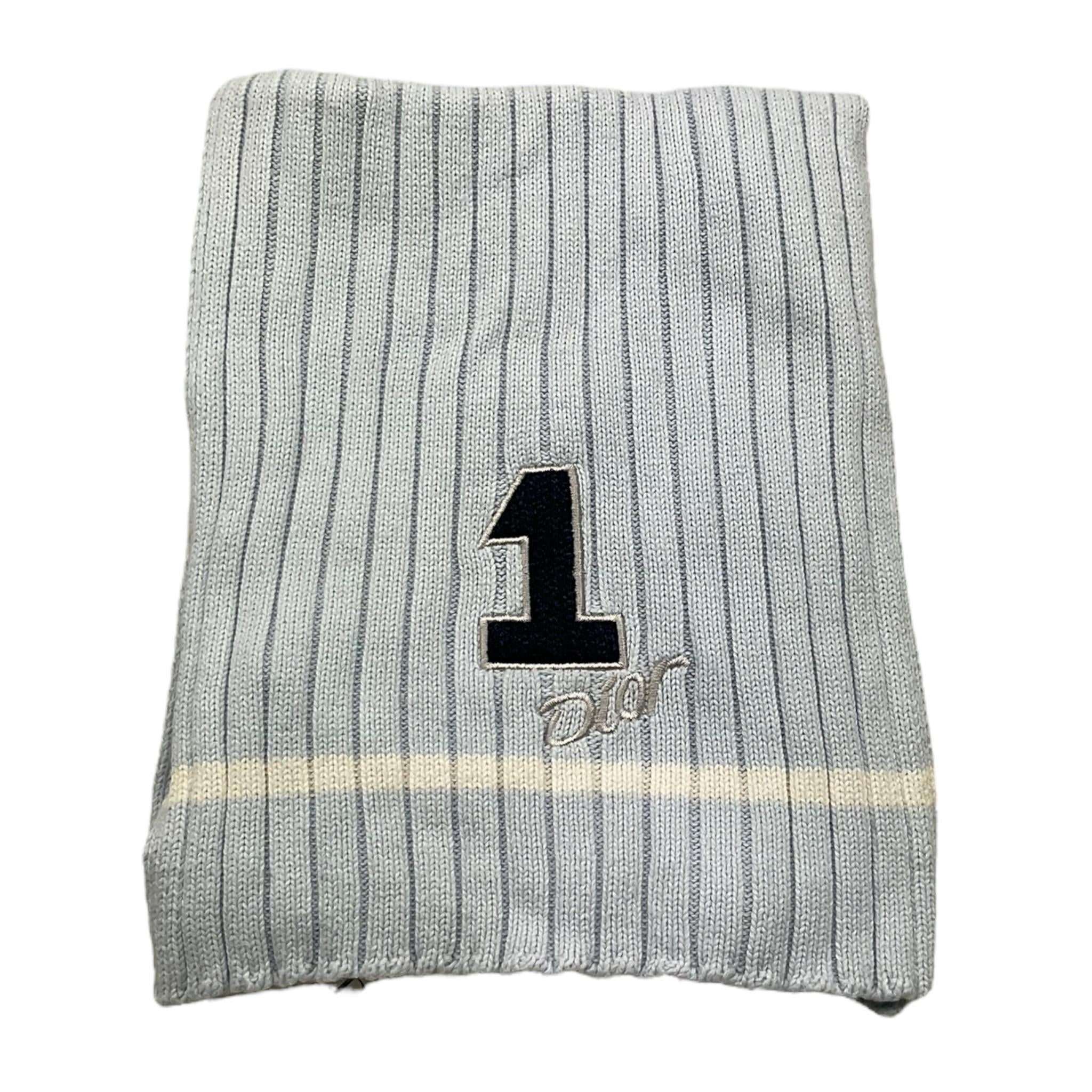 BABY DIOR sciarpa tinta unita cn ricamo numero Azzurro per Neonato D2B1ECH2 AZZURRO BABY DIOR 