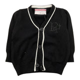 CESARE PACIOTTI cardigan tinta unita con profili in contrasto Nero per Neonato MGP5359B NERO CESARE PACIOTTI 