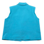 Gaelle Gilet Tinta Unita con Bottone per Bambina 2746JY00350 AZZURRO GAELLE 