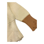 DISCLAIMER maglia tinta unita con cappuccio e stampa Panna per Bambino 24IDK58333 PANNA DISCLAIMER 