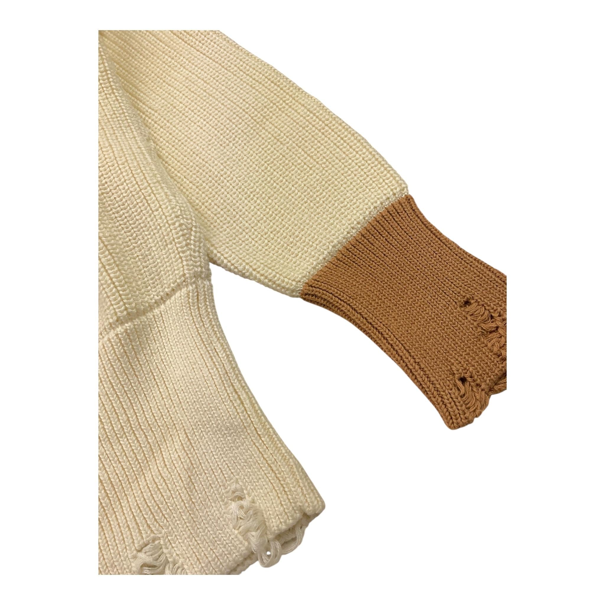 DISCLAIMER maglia tinta unita con cappuccio e stampa Panna per Bambino 24IDK58333 PANNA DISCLAIMER 