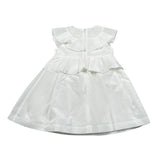 Elisabetta Franchi Abito Tinta Unita con Rouches per Neonata EGAB198X BIANCO ELISABETTA FRANCHI 