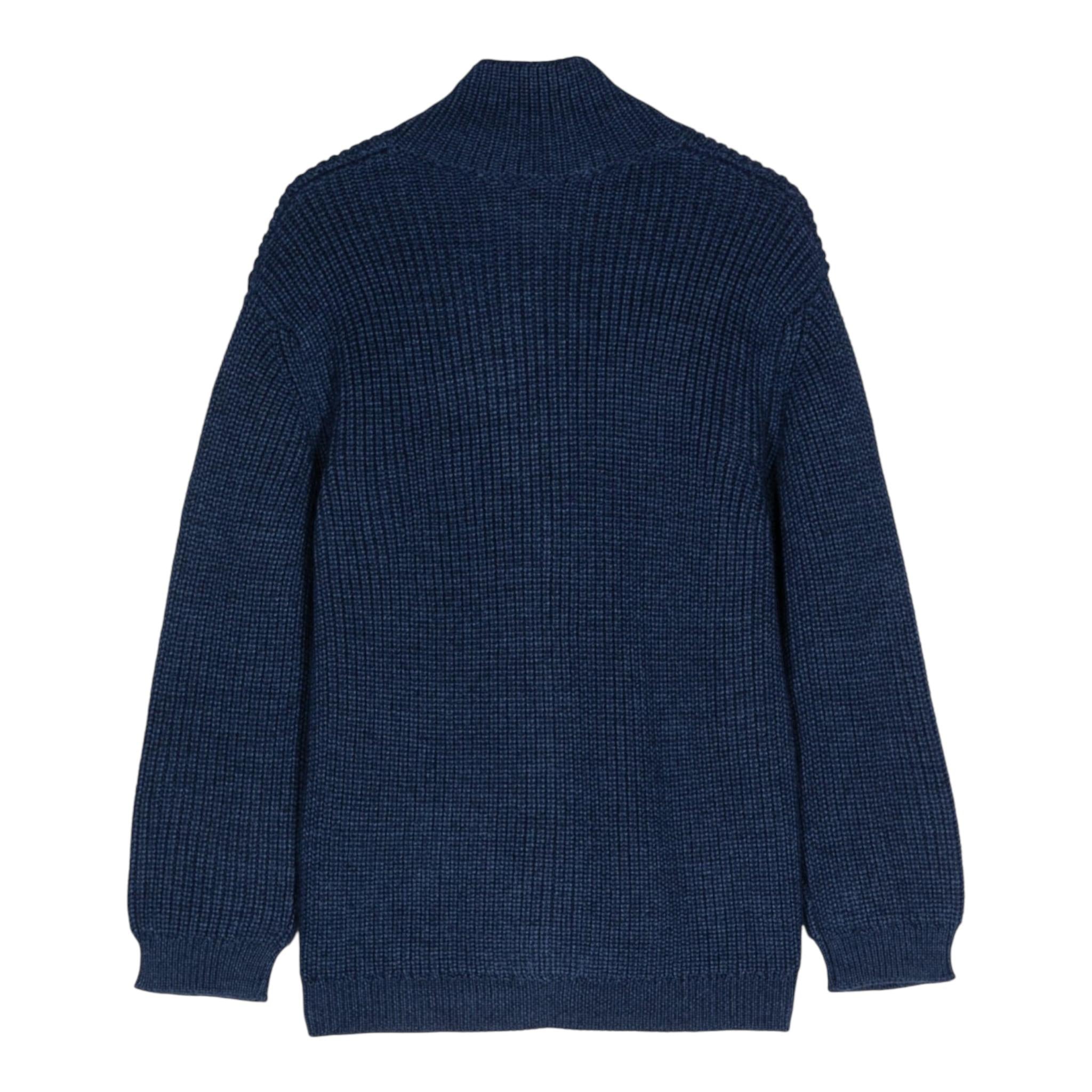 ASPESI maglia tinta unita con zip e taschino Blu per Bambino F24008GFEM910 BLU ASPESI 