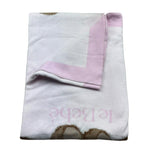 Le Bebe Copert A Tinta Unita con Ricamo per Neonata LBG6314 BIANCO LE BEBE 