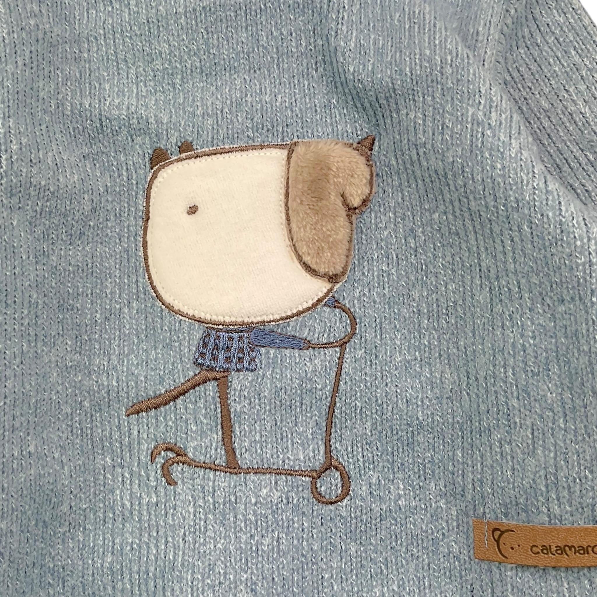 CALAMARO completo 2pz bicolore maglia-ghettina Azzurro per Neonato 11019 AZZURRO CALAMARO 