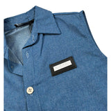 Duepuntozero Camicia Tinta Unita In Denim  per Bambina SMAD3 BLU DUEPUNTOZERO 