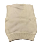 LA STUPENDERIA gilet tinta unita in maglia Panna per Bambina WJGL42 PANNA LA STUPENDERIA 