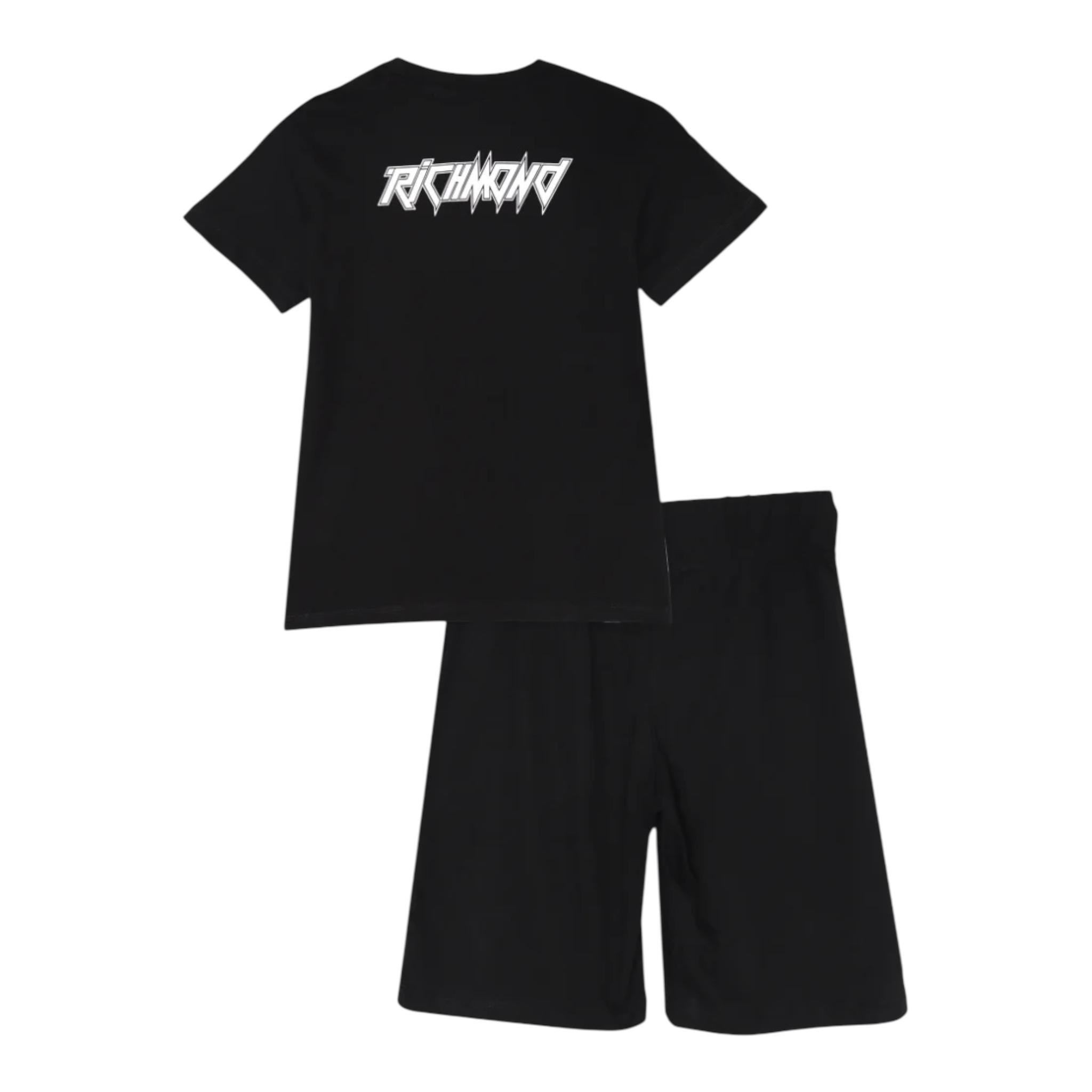 John Richmond Completo 2 Pezzi T-Shirt-Bermuda Tinta Unita per Neonato RBP25134CJX NERO JOHN RICHMOND 
