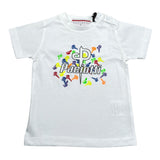 Cesare Paciotti T-Shirt Girocollo Tinta Unita con Stampa per Neonato TSP4119BN BIANCO CESARE PACIOTTI 