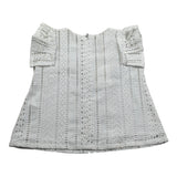 Liu Jo Top Giomanica tinta unita con Ricami Bianco per Neonata KA0110 BIANCO LIU JO 