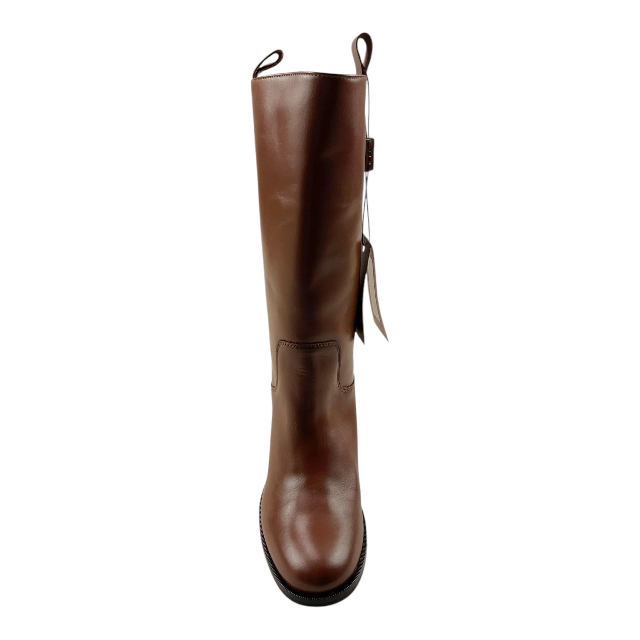 ETRO stivale alto tinta unita con zip Marrone per Bambina GV0A06 MARRONE ETRO 