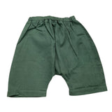 Barcellino Bermuda Solid Color With Elastic Waist Green For Newborn
