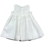 Le Bebe Abito Giromanica Tinta Unita con Fiocco per Neonata LBG0870 BIANCO LE BEBE 