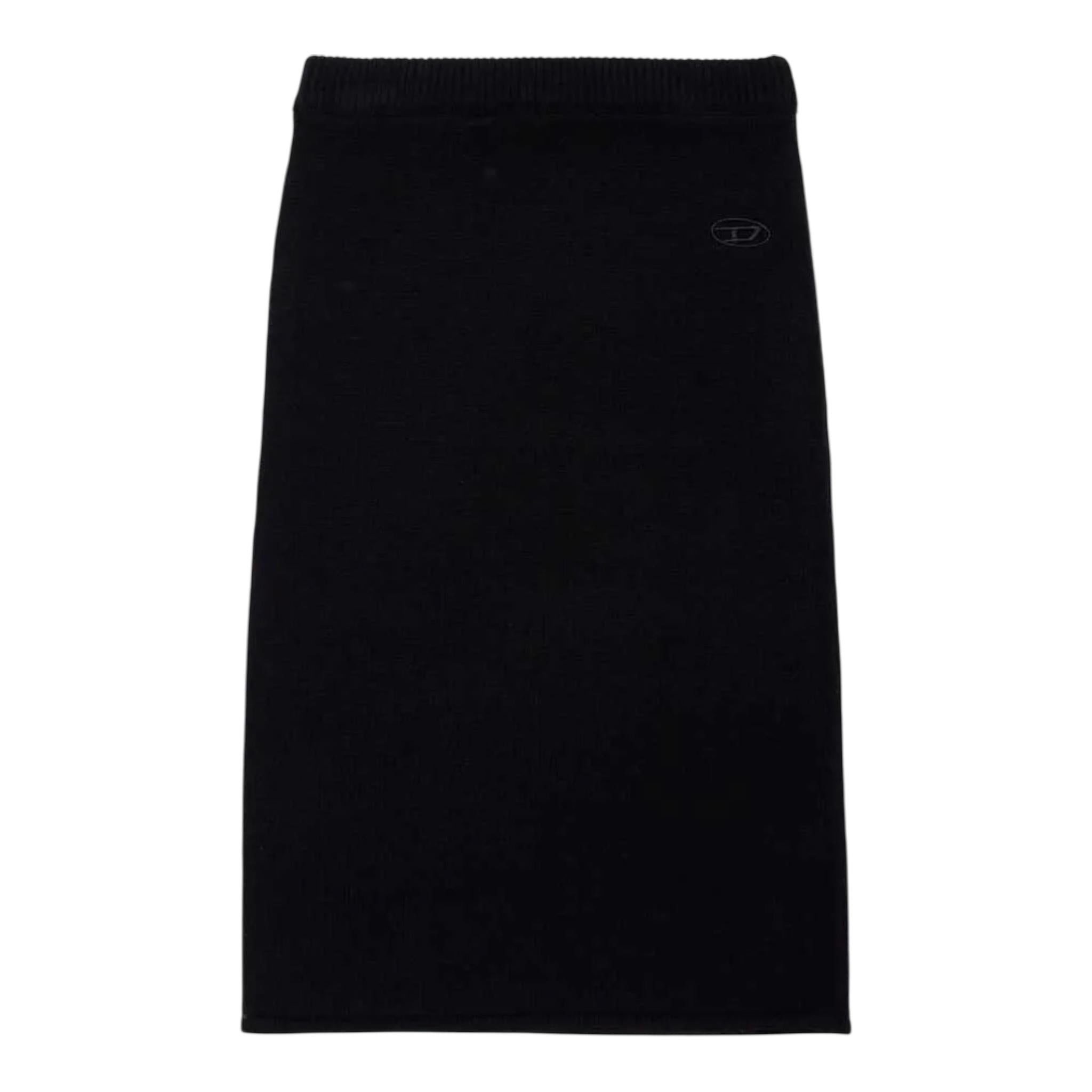 DIESEL gonna tinta unita con logo Nero per Bambina J02082 NERO DIESEL 