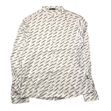Daniele Alessandrini Long Sleeve Shirt Solid Color Printed Pattern Logo White For Boys
