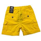 Sarabanda Bermuda Solid Color With Adjustable Waistband Yellow For Newborn