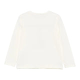 LIU JO shirt girocollo tinta unita con stampa brillantinata e fiocco Panna per Neonata KF4066J008N PANNA LIU JO 