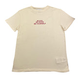 DOU DOU t-shirt girocollo tinta unita cn stampa in contrasto Panna per Bambino DV8P41X PANNA DOU DOU 