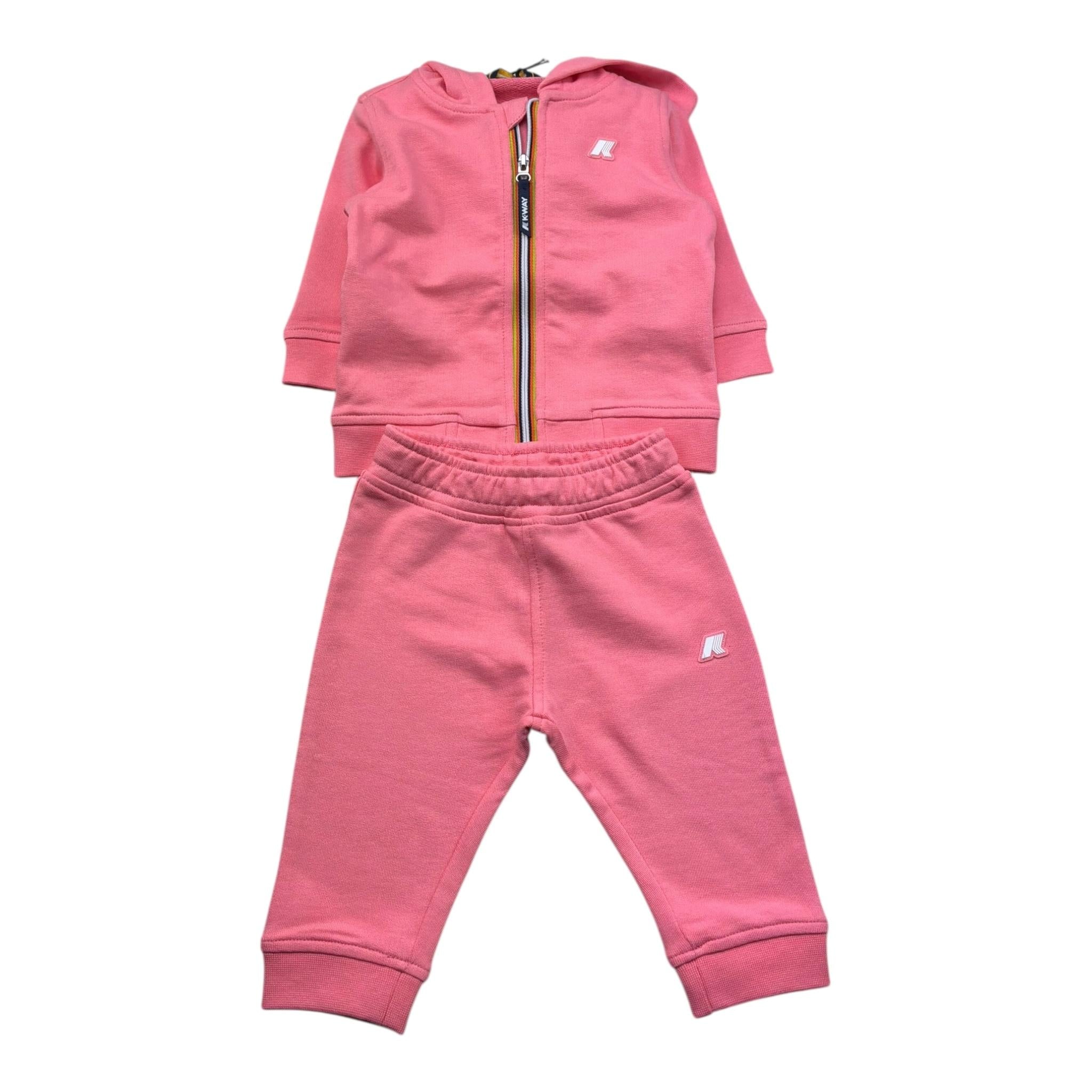 K-Way Completo 2 Pezzi Felpa-Pantalone per Neonata K4124TW ROSA K-WAY 