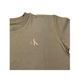 Calvin Klein T-Shirt Girocollo Tinta Unita con Stampa per Bambino IB0IB02449X SABBIA CALVIN KLEIN 
