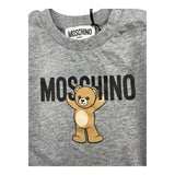 MOSCHINO shirt girocollo tinta unita con stampa Grigio per Neonato MZO00R GRIGIO MOSCHINO 