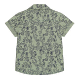 Carre'Ment Beau Shirt Half Sleeve Solid Color With Green Fantasy Print For Newborn