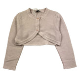 The Owl Solid Color Button Up Pink Shrug For Girls