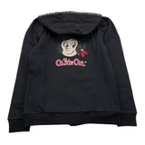 MONNALISA felpa con zip e cappucci tnta unita Nero per Bambina 196804RA NERO MONNALISA 