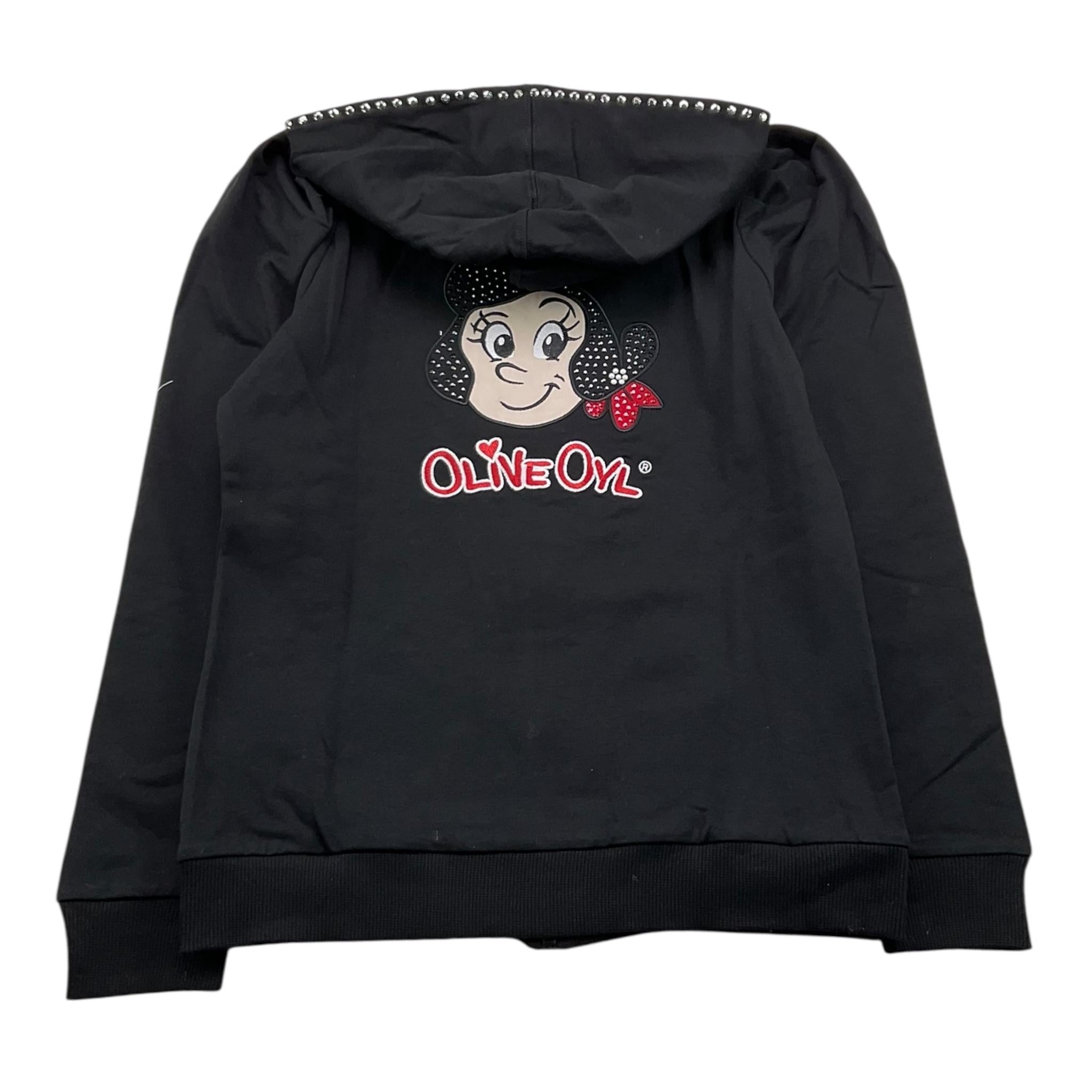 MONNALISA felpa con zip e cappucci tnta unita Nero per Bambina 196804RA NERO MONNALISA 