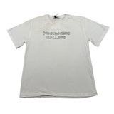 Pinko T-Shirt Girocollo tinta unita con Logo Bianco per Bambina 029830 BIANCO PINKO 