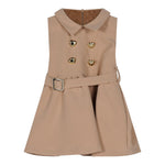 FUN & FUN abito giromanica tinta unita cn bottoni Beige per Neonata FNDR00399 BEIGE FUN & FUN 