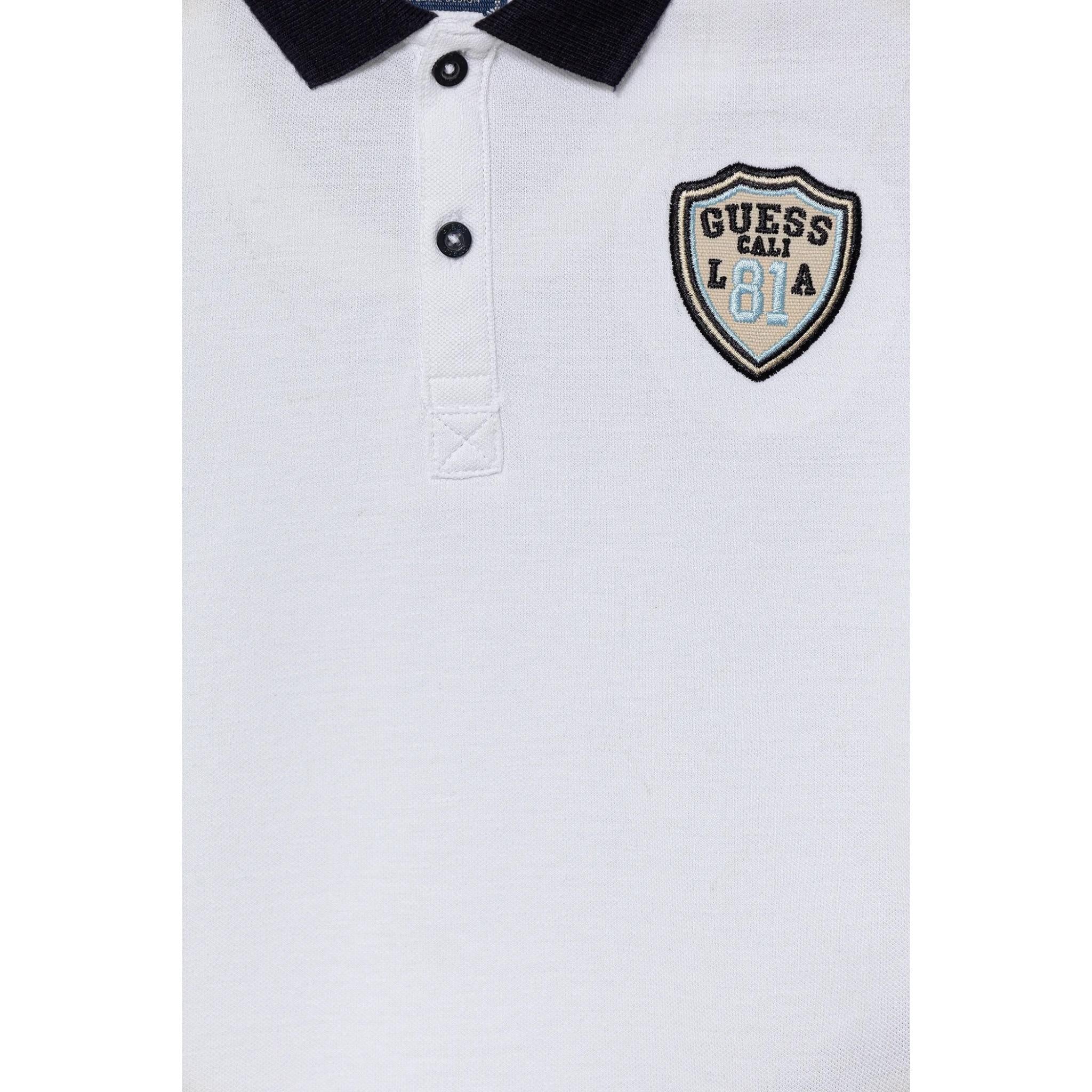 Guess Polo Mezza Manica Tinta Unita per Neonato N5GP02KADZ4 BIANCO GUESS 