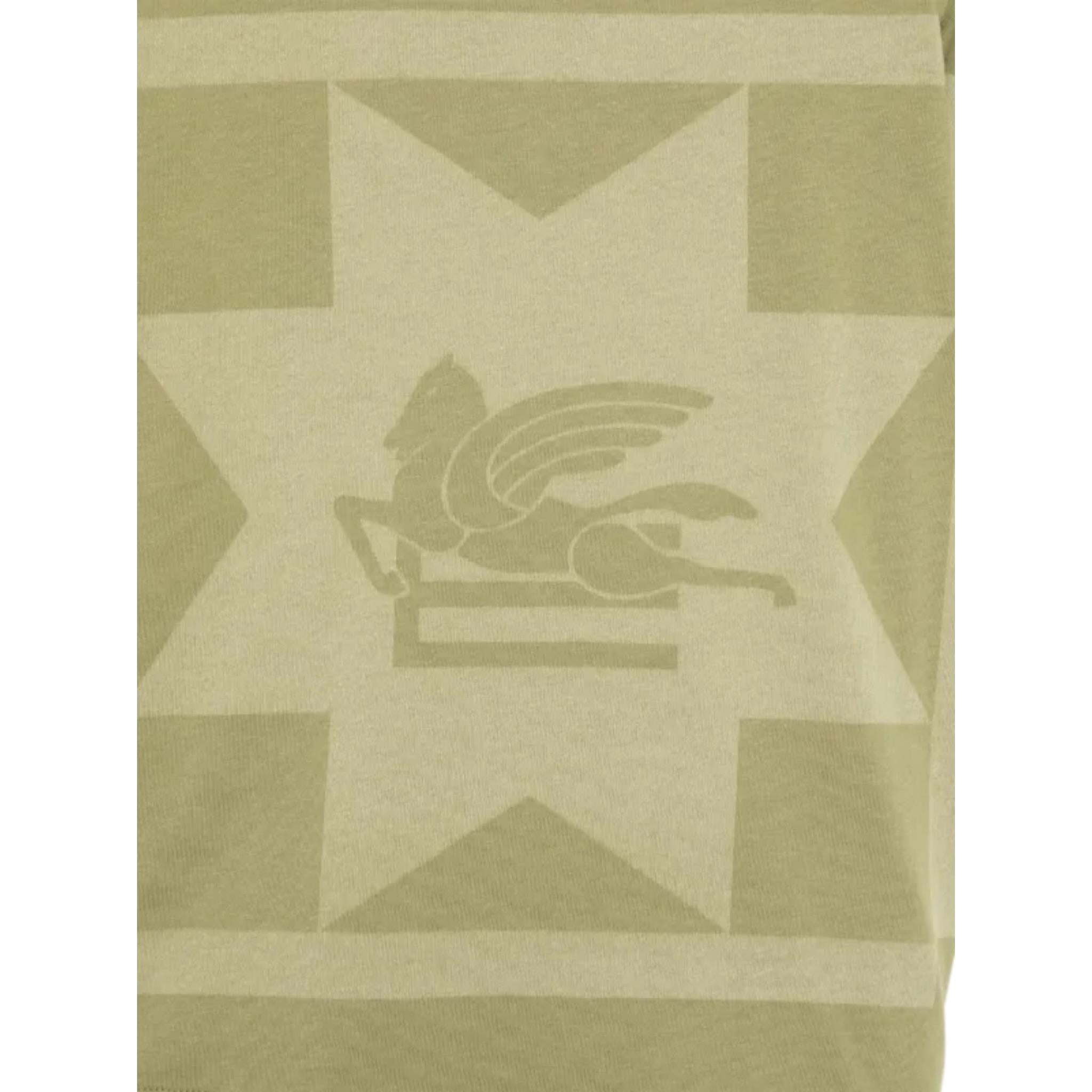 Missoni T-Shirt Girocollo Tinta Unita con Stampa per Bambino GW8P11 VERDE MISSONI 