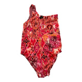 F**K One-Shoulder Pink Print Fantasy One Piece Swimsuit For Girls