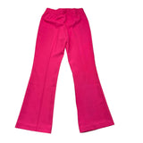 Twinset Solid Color Bell Bottom Pants With Elastic Waist Fuchsia For Girls
