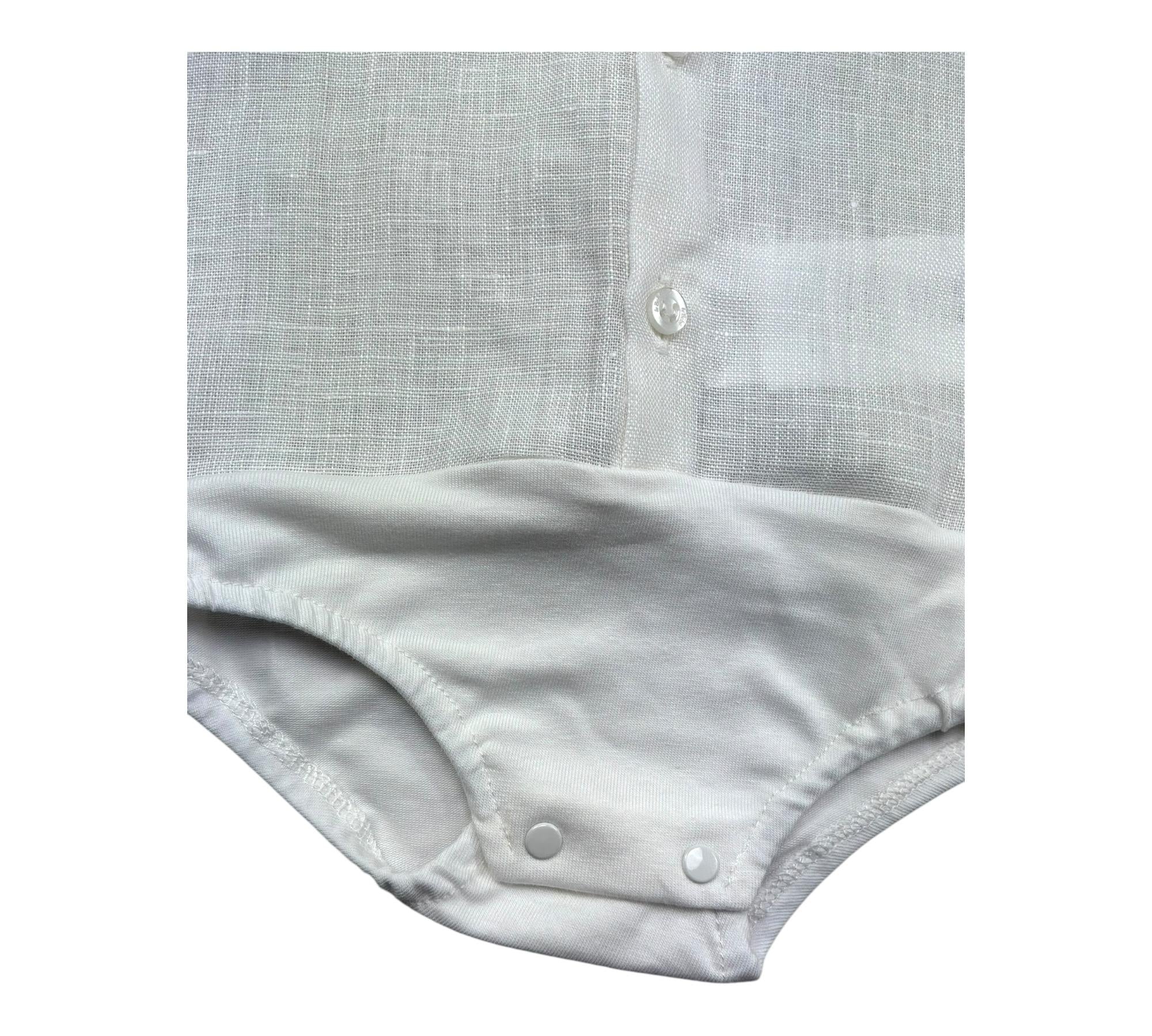 Le Bebe Camicia Body Mezza Manica Tinta Unita per Neonato LBB5321 BIANCO LE BEBE 